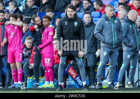 Sheffield, Royaume-Uni. 29 mars 2024. Sheffield Wednesday Manager Danny Rohl lors du Sheffield Wednesday FC vs Swansea City AFC Sky Bet EFL Championship match au Hillsborough Stadium, Sheffield, Angleterre, Royaume-Uni le 29 mars 2024 Credit : Every second Media/Alamy Live News Banque D'Images