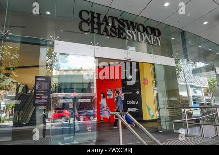 Chatswood Chase Sydney est un centre commercial situé dans la banlieue de Chatswood sur la basse-Côte-Nord de Sydney, en Nouvelle-Galles du Sud, en Australie Banque D'Images