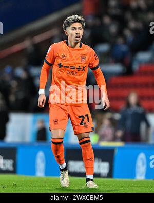 Blackburn, Royaume-Uni. 29 mars 2024. Jeremy Sarmiento de Ipswich Town, lors du match du Sky Bet Championship Blackburn Rovers vs Ipswich Town à Ewood Park, Blackburn, Royaume-Uni, le 29 mars 2024 (photo de Cody Froggatt/News images) à Blackburn, Royaume-Uni le 29/03/2024. (Photo de Cody Froggatt/News images/Sipa USA) crédit : Sipa USA/Alamy Live News Banque D'Images