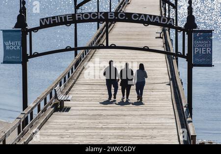 Whiterock Pier en Colombie-Britannique Canada Banque D'Images