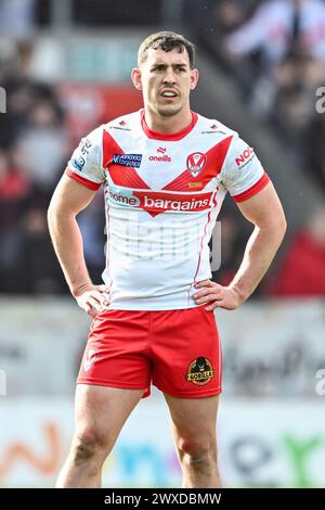 Matt Whitley de composé Helens lors du match de la Betfred Super League Round 6 St Helens vs Wigan Warriors au Totally Wicked Stadium, St Helens, Royaume-Uni, le 29 mars 2024 (photo Craig Thomas/News images) Banque D'Images