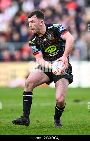 Alex Smith des Wigan Warriors en action lors du match de la Betfred Super League Round 6 St Helens vs Wigan Warriors au Totally Wicked Stadium, St Helens, Royaume-Uni, le 29 mars 2024 (photo par Craig Thomas/News images) in, le 29/03/2024. (Photo de Craig Thomas/News images/SIPA USA) crédit : SIPA USA/Alamy Live News Banque D'Images