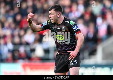 Alex Smith de Wigan Warriors donne les instructions de son équipe lors du match de la Betfred Super League Round 6 St Helens vs Wigan Warriors au Totally Wicked Stadium, St Helens, Royaume-Uni, le 29 mars 2024 (photo par Craig Thomas/News images), le 29/03/2024. (Photo de Craig Thomas/News images/SIPA USA) crédit : SIPA USA/Alamy Live News Banque D'Images