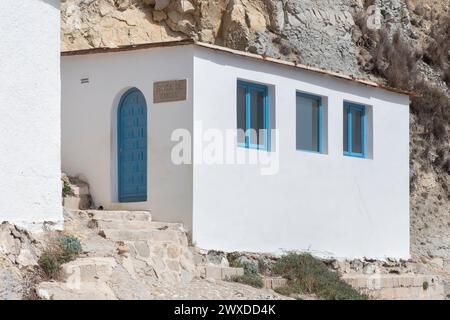 Alte Fischerhäuser in der Cala del Portixol in Javea (Xabia), Costa Blanca, Espagne *** vieilles maisons de pêcheurs dans la Cala del Portixol in Javea (Xab Banque D'Images