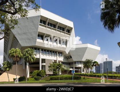 La mairie de Jurong était le siège de la Jurong Town Corporation (JTC). Singapour, construit dans le style moderniste de l'architecture brutaliste Banque D'Images