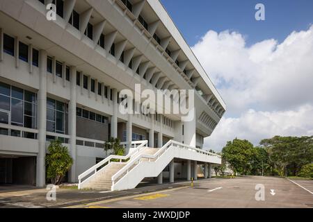La mairie de Jurong était le siège de la Jurong Town Corporation (JTC). Singapour, construit dans le style moderniste de l'architecture brutaliste Banque D'Images