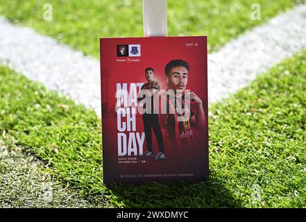 Vitality Stadium, Boscombe, Dorset, Royaume-Uni. 30 mars 2024. Premier League Football, AFC Bournemouth versus Everton ; Bournemouth match day Program crédit : action plus Sports/Alamy Live News Banque D'Images