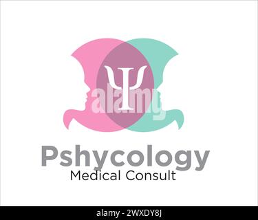 conception de logo de psychologie pour consultation médicale Illustration de Vecteur