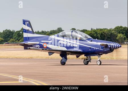 Un avion d'entraînement avancé Pilatus PC-21 de l'armée de l'air et de l'espace français. Banque D'Images