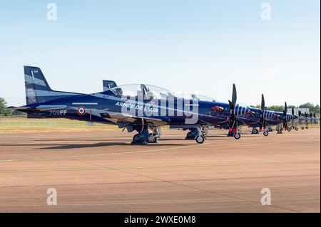 Un avion d'entraînement avancé Pilatus PC-21 de l'armée de l'air et de l'espace français. Banque D'Images