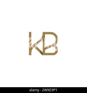 Logo KB simple. Icône lettre Ko Illustration de Vecteur