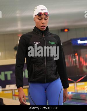 Touati Assia des DAUPHINS TOULOUSE OEC lors du Giant Open 2024, épreuve de natation le 24 mars 2024 au Dôme à Saint-Germain-en-Laye, France - photo Laurent Lairys / DPPI Banque D'Images