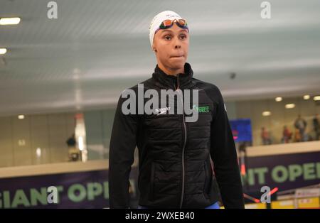 Touati Assia des DAUPHINS TOULOUSE OEC lors du Giant Open 2024, épreuve de natation le 24 mars 2024 au Dôme à Saint-Germain-en-Laye, France - photo Laurent Lairys / DPPI Banque D'Images