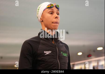 Touati Assia des DAUPHINS TOULOUSE OEC lors du Giant Open 2024, épreuve de natation le 24 mars 2024 au Dôme à Saint-Germain-en-Laye, France - photo Laurent Lairys / DPPI Banque D'Images