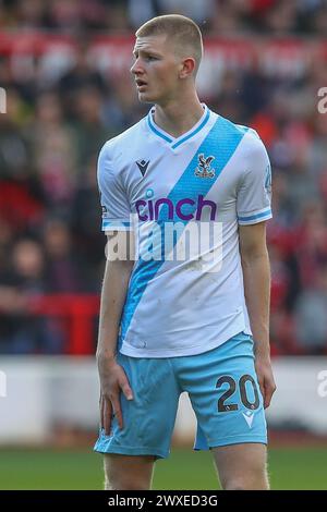 Adam Wharton de Crystal Palace lors du match de premier League Nottingham Forest vs Crystal Palace au City Ground, Nottingham, Royaume-Uni, 30 mars 2024 (photo de Gareth Evans/News images) Banque D'Images