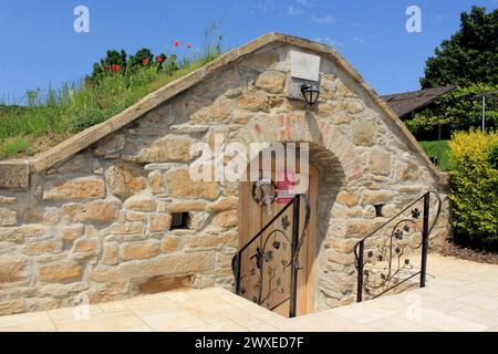 Caves à vin traditionnelles dans le Burgenland, région de l'Autriche Banque D'Images