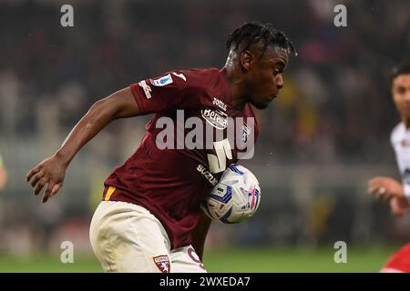 Torino, Italie. 30 mars 2024. Duvan Zapata de Torino lors du match de football Serie A entre Torino et Monza au Stadio Olimpico Grande Torino à Turin, au nord-ouest de l'Italie - samedi 30 mars 2024. Sport - Soccer . (Photo Alberto Gandolfo/LaPresse) crédit : LaPresse/Alamy Live News Banque D'Images