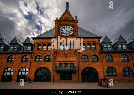 Central Railroad of New Jersey terminal, Jersey City, NJ, États-Unis Banque D'Images