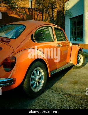 Vintage Volkswagen Beetle à Wytheville, Virginie Banque D'Images