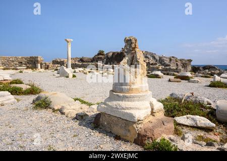 Ruines de la basilique Agios Stefanos près de Kefalos sur l'île grecque de Kos Banque D'Images