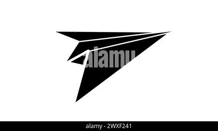 Icône Plan papier. Icône noire et blanche modifiable isolée par vecteur Illustration de Vecteur