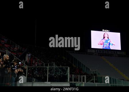 Florence, Italie. 30 mars 2024. Campagne contre le racisme lors du match de Serie a Tim entre la Fiorentina et Milan - Serie A TIM au stade Artemio franchi - Sport, Football - Florence, Italie - dimanche 30 mars 2024 (photo Massimo Paolone/LaPresse) crédit : LaPresse/Alamy Live News Banque D'Images