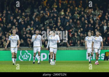 Deventer, pays-Bas. 30 mars 2024. DEVENTER, Stadium de Adelaarshorst, 30-03-2024, saison 2023/2024, Néerlandais Eredivisie. Excelsior abattu pendant le match Go Ahead Eagles - Excelsior. Crédit : Pro Shots/Alamy Live News Banque D'Images