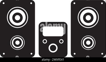 design du logo illustration vectorielle du système audio Illustration de Vecteur
