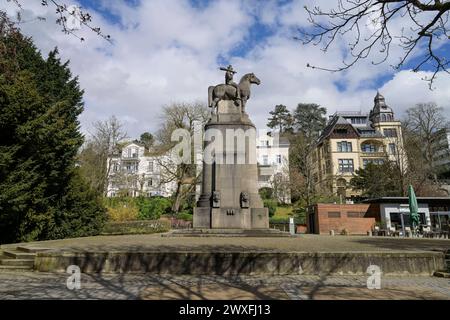 Kriegerdenkmal von Franz Prietel, Nerotal, Wiesbaden, Hessen, Deutschland *** Mémorial de guerre de Franz Prietel, Nerotal, Wiesbaden, Hesse, Allemagne Banque D'Images