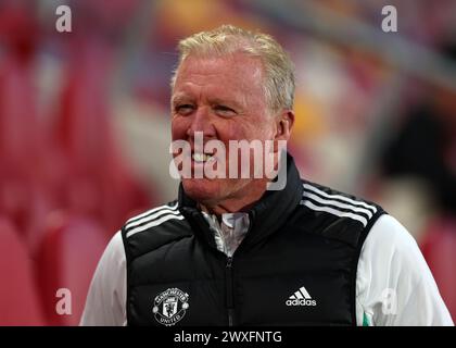 Brentford, Royaume-Uni. 30 mars 2024 ; Gtech Community Stadium, Brentford, Londres, Angleterre; premier League Football, Brentford contre Manchester United ; Steve McClaren, entraîneur adjoint de Manchester United crédit : action plus Sports images/Alamy Live News Banque D'Images