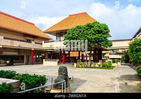 Chinatown Cultural Plaza à Honolulu - Hawaï, États-Unis Banque D'Images