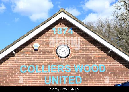 Wibbandune, colliers Wood FC football Ground, Robin Hood Way, Londres - Combined Counties League Banque D'Images