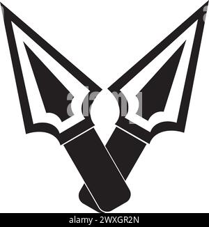 conception de symbole d'illustration vectorielle d'icône de lance Illustration de Vecteur