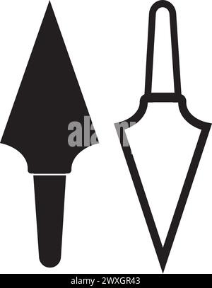 conception de symbole d'illustration vectorielle d'icône de lance Illustration de Vecteur