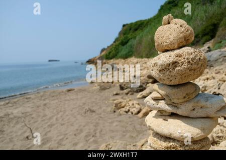 AiHelis Beach, Céphalonie, Grèce Banque D'Images