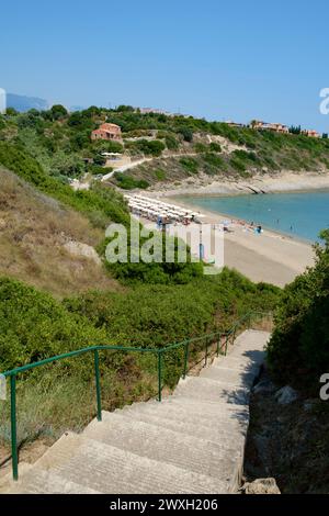 AiHelis Beach, Céphalonie, Grèce Banque D'Images