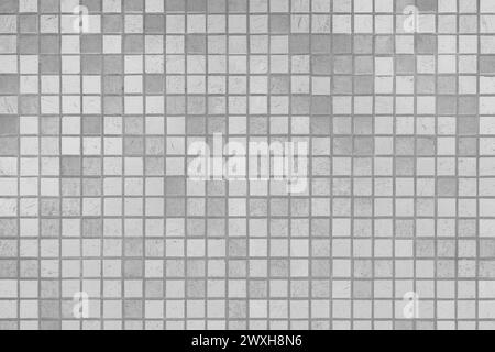 Céramique mosaïque carrelage couleur carrée Blanc clair texture mur fond salle de bain toilette plancher. Banque D'Images