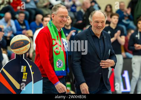 LEIDEN, PAYS-BAS - MARS 30 : le sponsor principal de Zorg en Zekerheid Leiden a signé un autre contrat de sponsoring de trois ans pendant la Ligue BNXT Banque D'Images