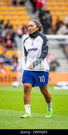 31 mars 2024 ; stade Molineux, Wolverhampton, West Midlands, Angleterre; FA Womens League Cup final Football, Arsenal contre Chelsea ; Lauren James de Chelsea Banque D'Images