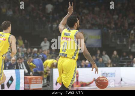 Berlin, Allemagne, 31, mars, 2024.Sterling Brown pendant le match entre Alba Berlin vs Hamburg Towers.. Crédit : Fabideciria/Alamy Live News Banque D'Images