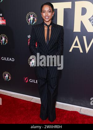 Beverly Hills, États-Unis. 30 mars 2024. BEVERLY HILLS, LOS ANGELES, CALIFORNIE, États-Unis - MARS 30 : Karrueche Tran arrive à la 10e édition des Truth Awards 2024 qui se tient au Beverly Hilton Hotel le 30 mars 2024 à Beverly Hills, Los Angeles, Californie, États-Unis. (Photo de Xavier Collin/image Press Agency) crédit : image Press Agency/Alamy Live News Banque D'Images