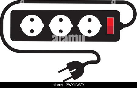 cordon d'extension simple illustration d'icône vectorielle dans un design plat Illustration de Vecteur