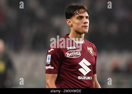 Turin, Italie. 18 mars 2024. Samuele Ricci de Turin regarde le match de football Serie A entre Torino et Monza au Stadio Olimpico Grande Torino à Turin, dans le nord-ouest de l'Italie - samedi 30 mars 2024. Sport - Soccer . (Photo Alberto Gandolfo/LaPresse) crédit : LaPresse/Alamy Live News Banque D'Images