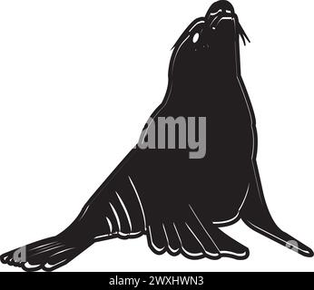 sea ​​lion icône illustration vectorielle conception simple Illustration de Vecteur