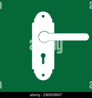 Icône vectorielle plate de poignée de porte, modèle de conception d'illustration. Illustration de Vecteur