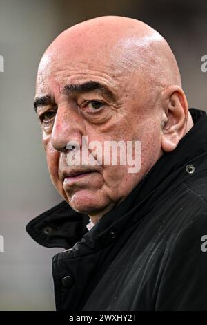 Turin, Italie. 30 mars 2024. Adriano Galliani avant la série Un match entre Torino et Monza au stade Olimpic Grande Torino à Turin, Italia Soccer (Cristiano Mazzi/SPP) crédit : SPP Sport Press photo. /Alamy Live News Banque D'Images