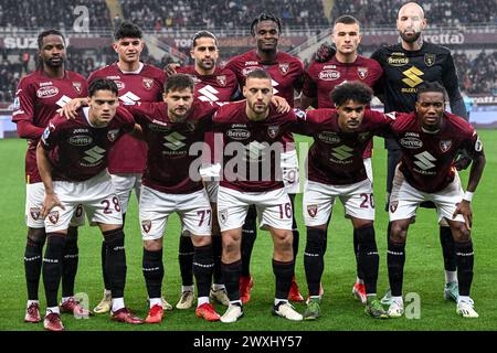 Turin, Italie. 30 mars 2024. Torino avant la série Un match entre Torino et Monza à l'Olimpic Stadium Grande Torino à Turin, Italia Soccer (Cristiano Mazzi/SPP) crédit : SPP Sport Press photo. /Alamy Live News Banque D'Images