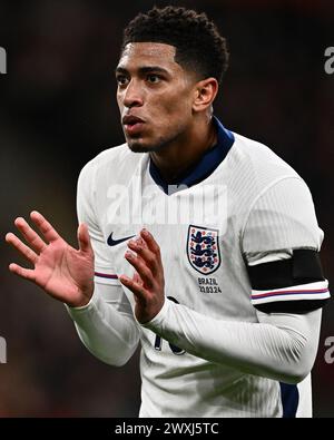 LONDRES, ANGLETERRE - 23 MARS : Jude Bellingham lors du match amical international entre l'Angleterre et le Brésil au stade de Wembley le 23 mars 2024 in Banque D'Images