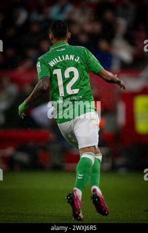 Gérone, Espagne. 31 mars 2024. William Jose (Betis) lors d'un match de la Liga EA Sports entre Girona FC et Real Betis à l'Estadio Municipal de Montilivi, à Gérone, Espagne, le 31 mars 2024. Photo de Felipe Mondino crédit : Agence photo indépendante/Alamy Live News Banque D'Images