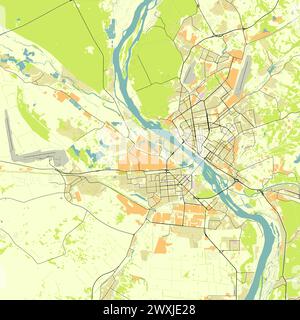 Plan de la ville de Novossibirsk, Russie Illustration de Vecteur